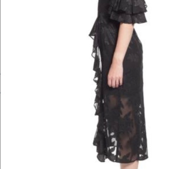 WAYF Black Lace Midi Dress-New - Picture 5 of 7